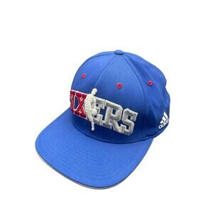 Vtg Philadelphia 76ers NBA Adult Hat Blue/Red Sixers Adidas